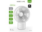 DELTACO USB Fan, Rechargable battery FT-775 Variable speeds White (7333048055019)