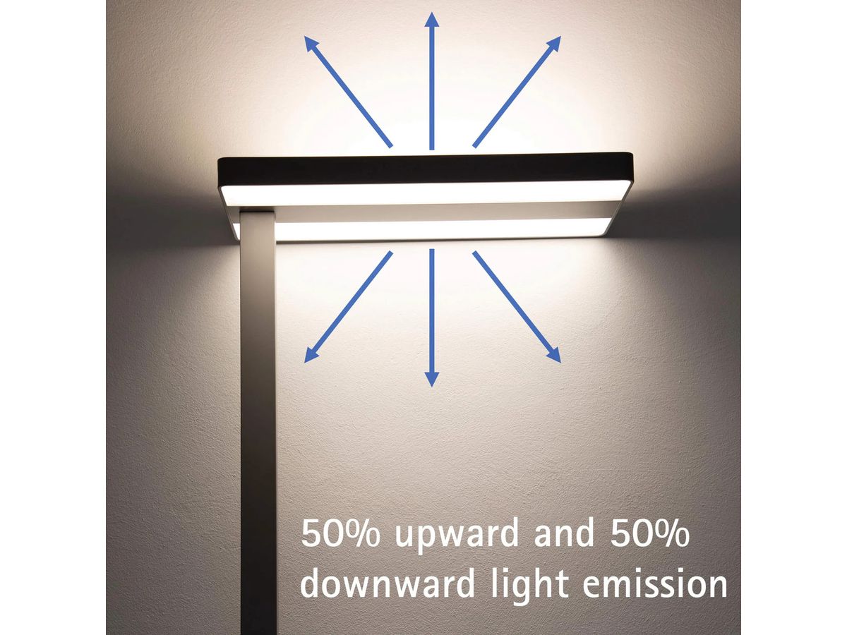 MAUL LED-Tischleuchte MAULjaval 338.00 silber, dimmbar (4002390079167)