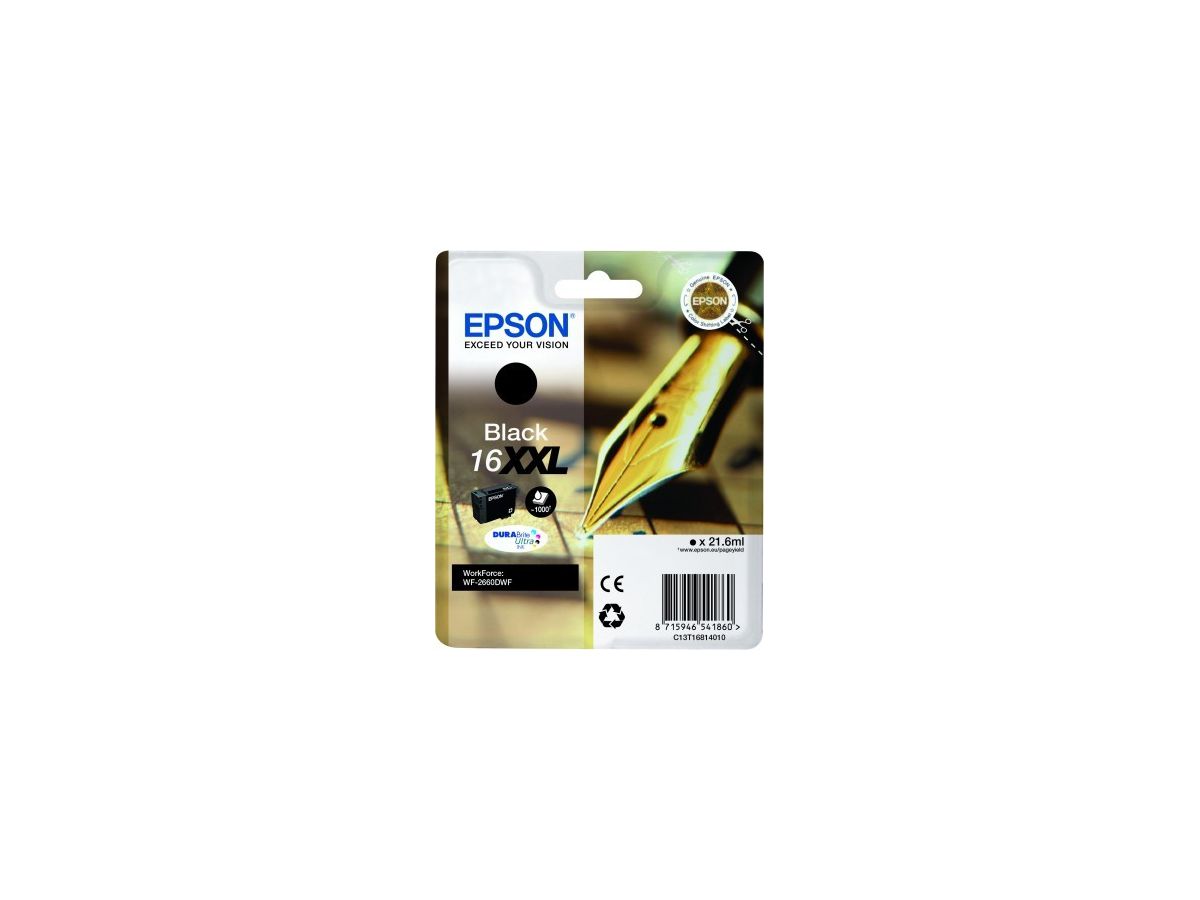 EPSON Cartouche d'encre XXL noir T168140 WF 2660DWF 1000 pages (8715946625089)