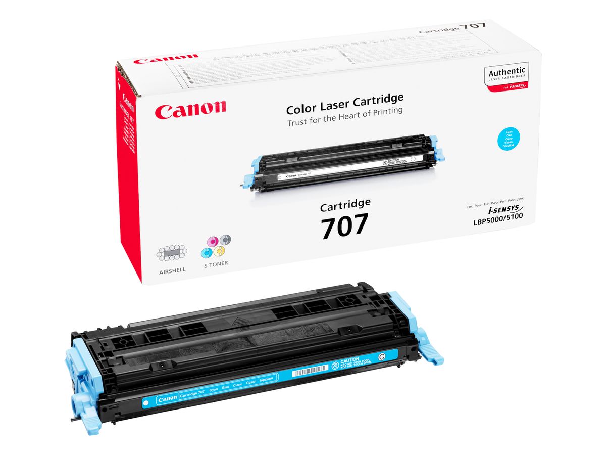 CANON Modulo di toner 707 cyan 9423A004 LBP 5000 2000 pagine (4960999270456)