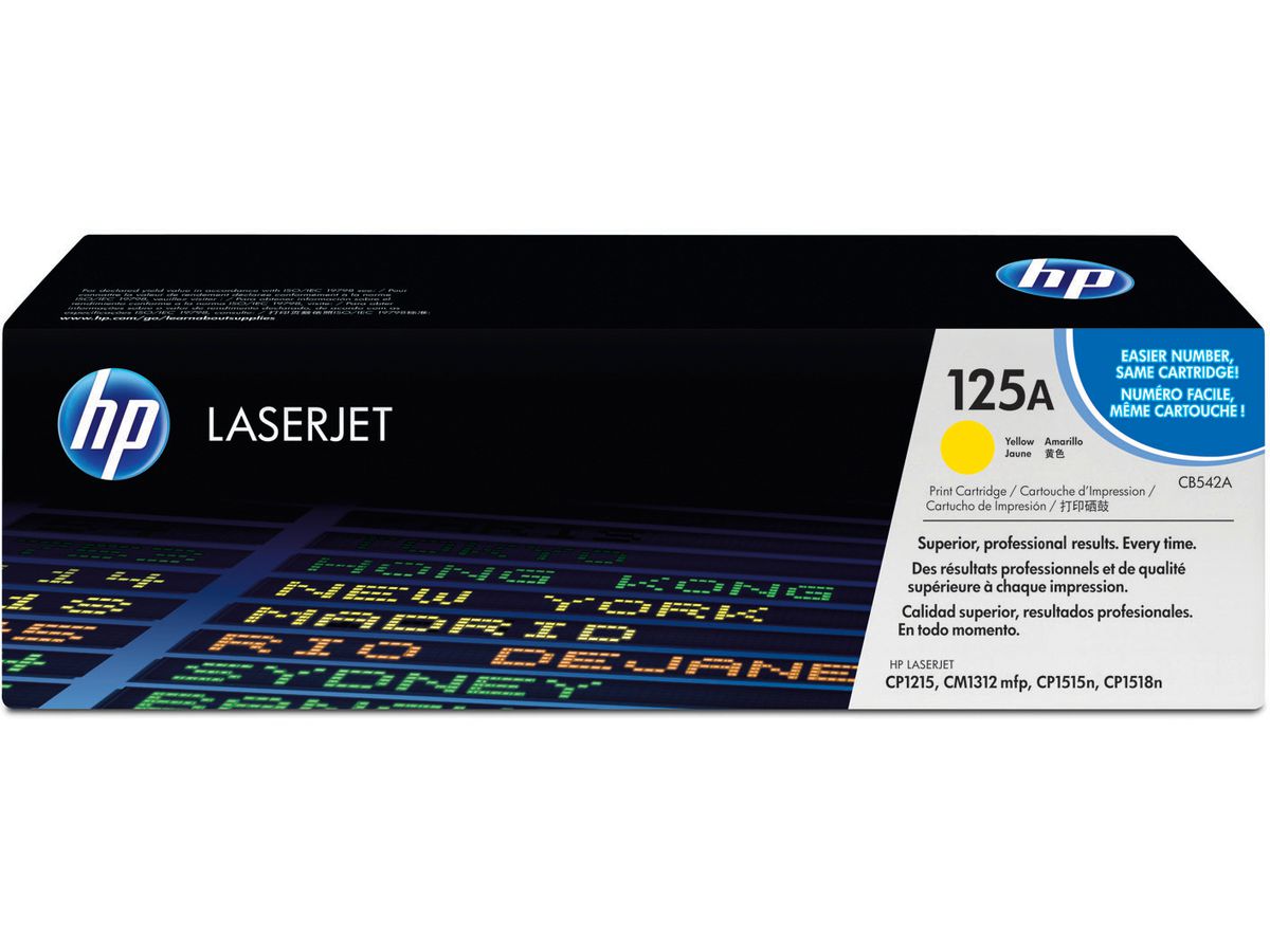 HP Cartouche toner 125A yellow CB542A Color LJ CP 1210 1400 pages (0808736839198)