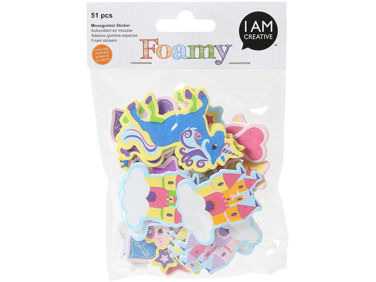 I AM CREATIVE Foamy 4019.4 Feenwelt, 51 Stück (7611983193035)