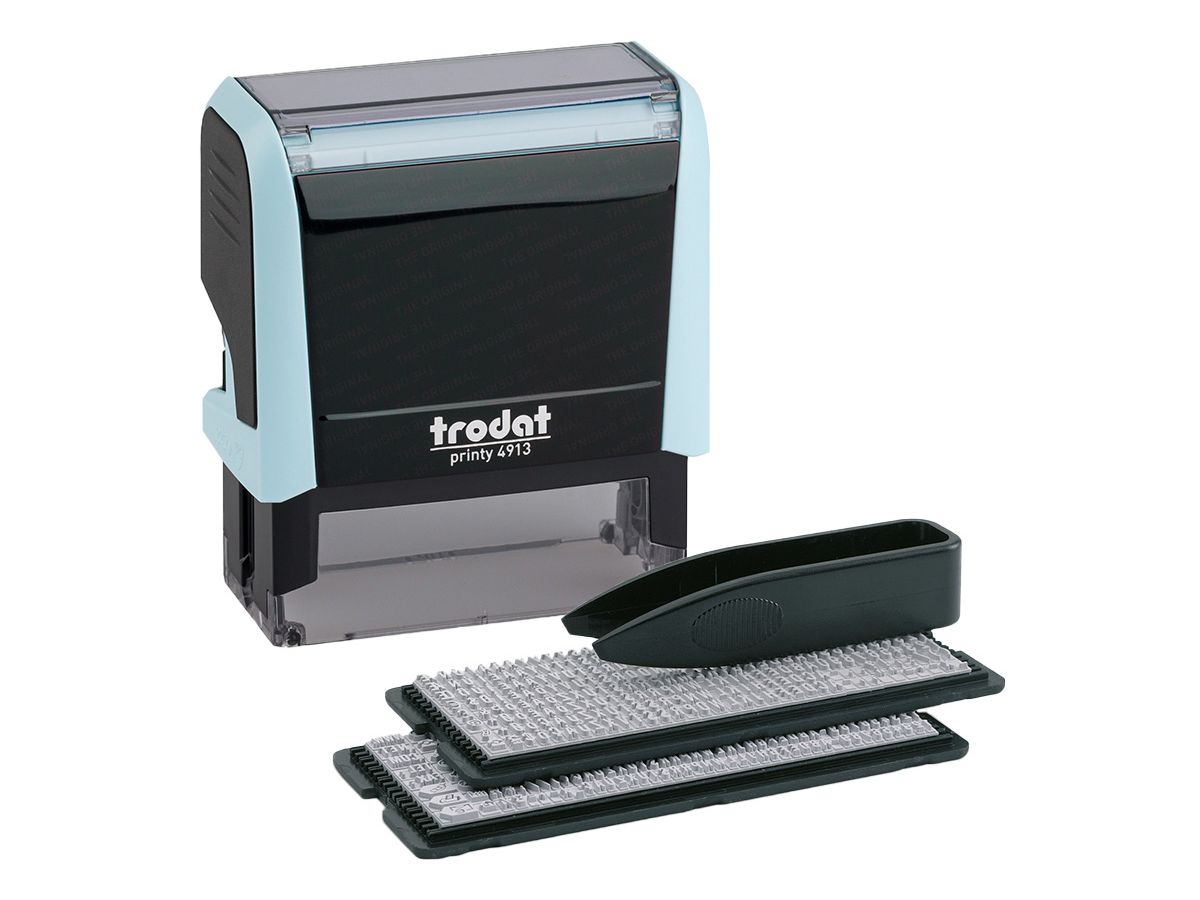 TRODAT Printy 4913 Typo 5 lignes text 180861 bleu pastel (9010035808619)