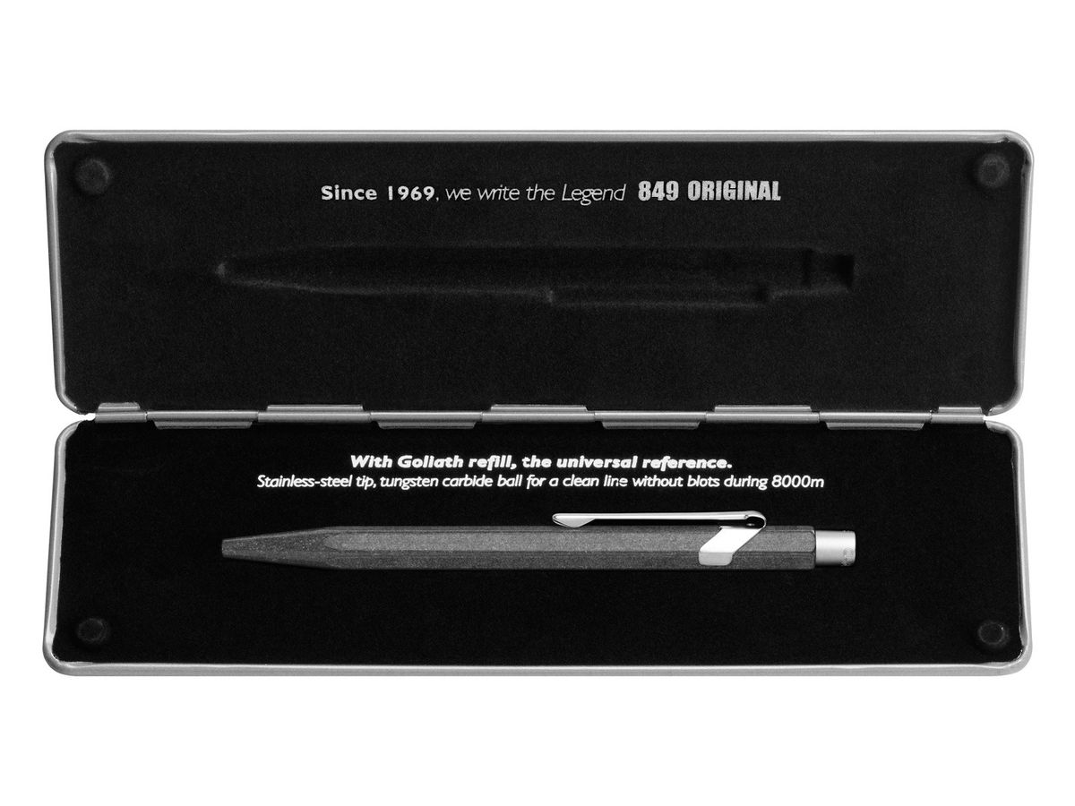 CARAN D'ACHE Kugelschreiber 849 Original 849.069 aluminium, mit Metalletui (7610186039393)