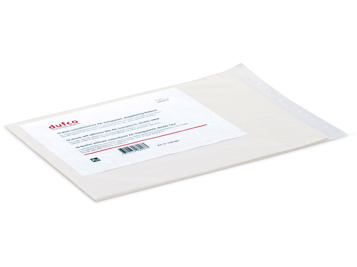DUFCO Selbstklebefolie A4 6487.001 doppels. klebend, 10 Blatt (7612176082273)