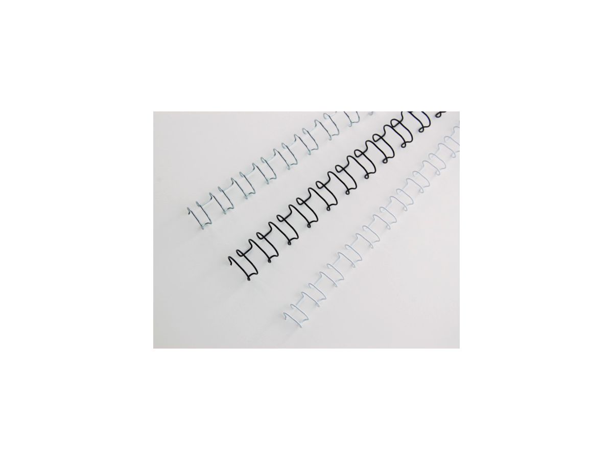 GBC Drahtbinderücken 6mm A4 IB160431 silber, 21 Ringe 100 Stück (0013465160431)