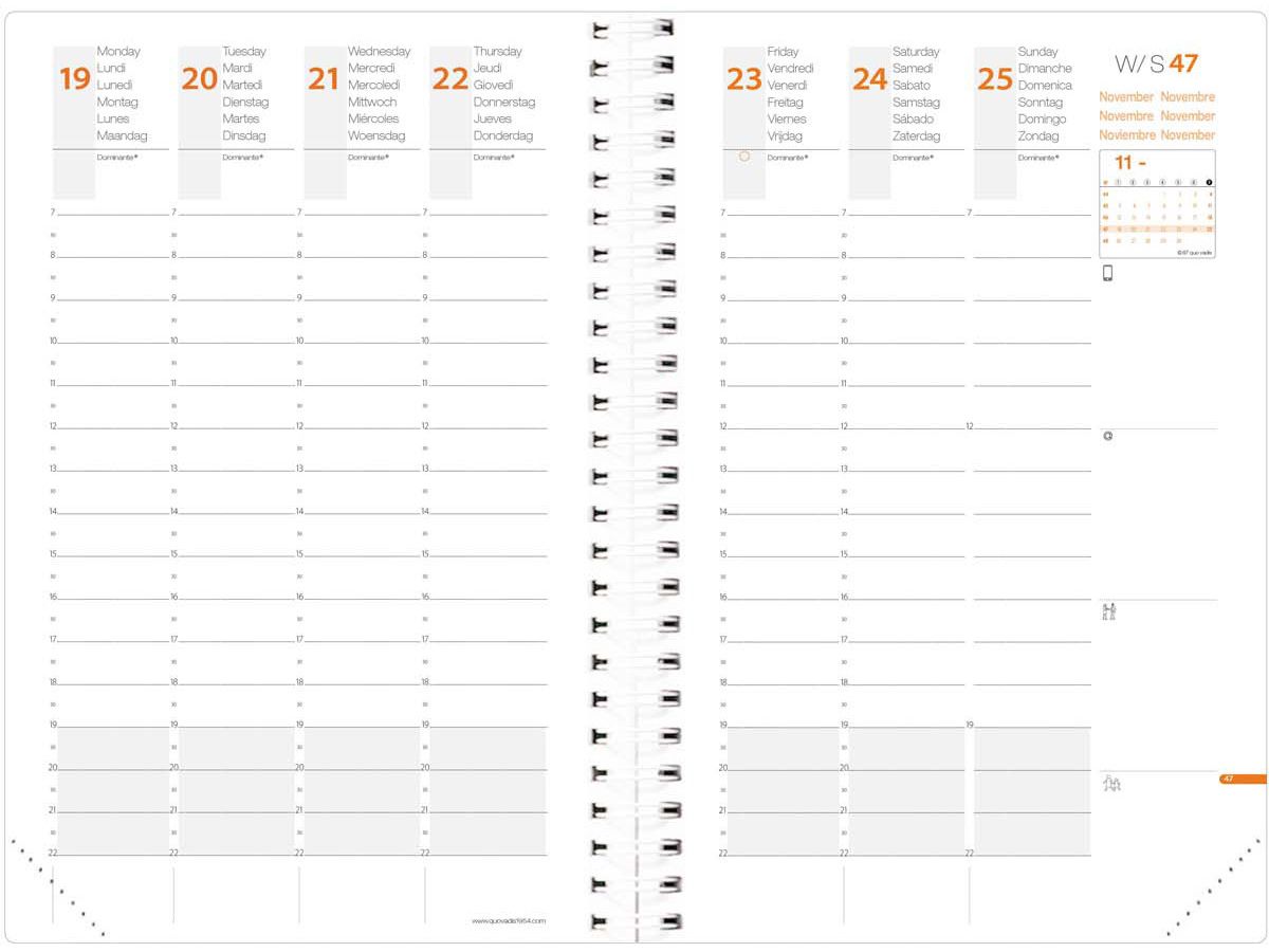 QUO-VADIS Agenda Time&Life Large 2026 615039Q 1S/2P argent ML 16x24cm (3371010533022)