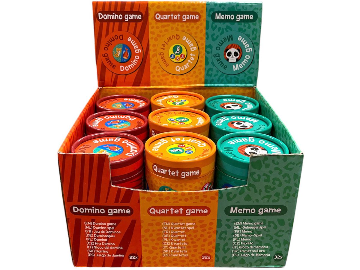 ROOST Jeu en boîte SP981 Domino, Memory, Quartet (8711851981012)