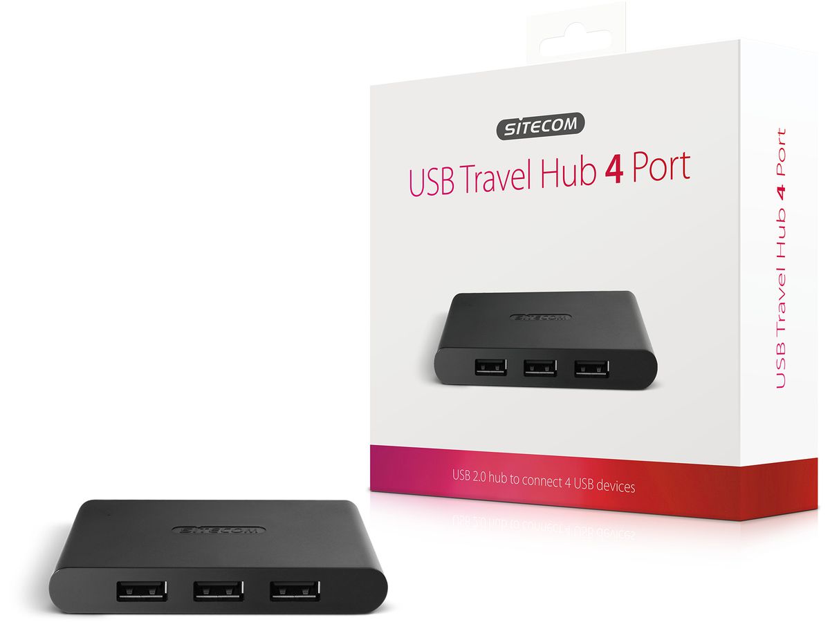 SITECOM USB 2.0 Travel Hub 4 Port CN-080 (8716502029624)