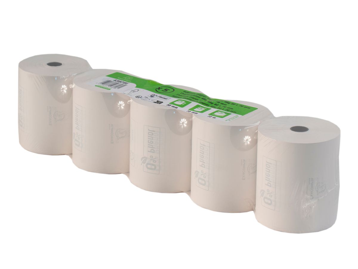 EXACOMPTA Rolle Thermo Papier 5 Stk. 43828E 80x70mmx72m für Kasse (3130631438280)