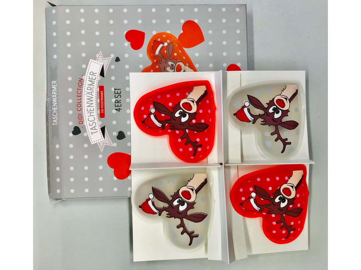 ROOST Taschenwärmer 4-Set 512552.3.4 Didi, Elch 10x8cm (4012899006540)