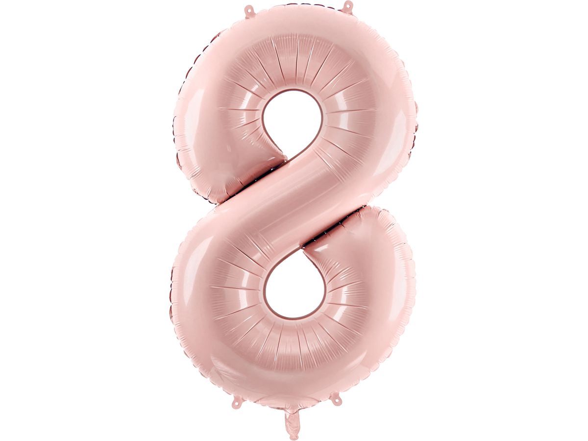 PARTYDECO Palloncino in foil no. 8 72cm FB230P8081J rosa (5904555034464)