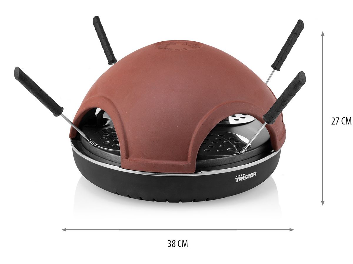 TRISTAR Griglia da tavolo Pizza Festa PZ-9154 900Watt, 30cm (8713016103482)