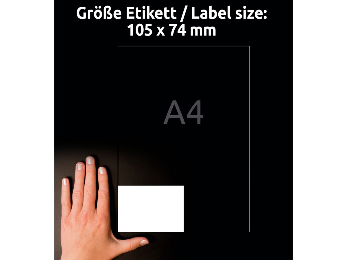 AVERY ZWECKFORM Etichette 105x74mm 3427-200 bianco 1760 pz./200+20 fogli (4004182249598)