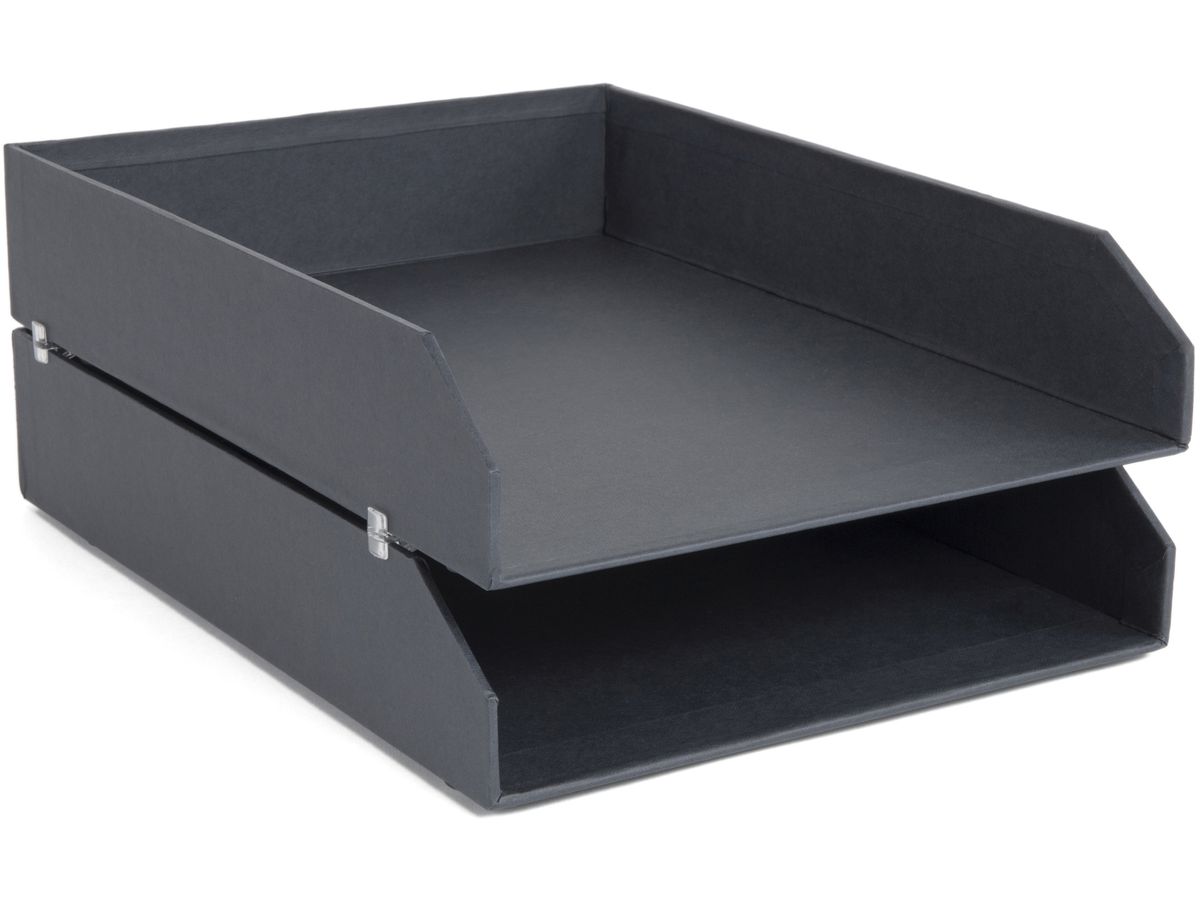 BIGSO BOX OF SWEDEN Briefablage Hakan A4 15753200 2er-Set, dunkgelgrau (7330061789075)