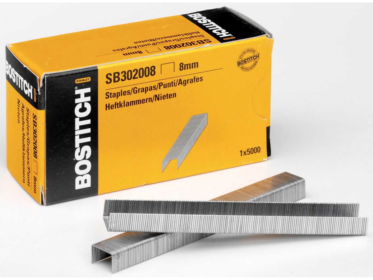 BOSTITCH Heftklammern 8mm SB302008 5000 Stück (5902013901921)