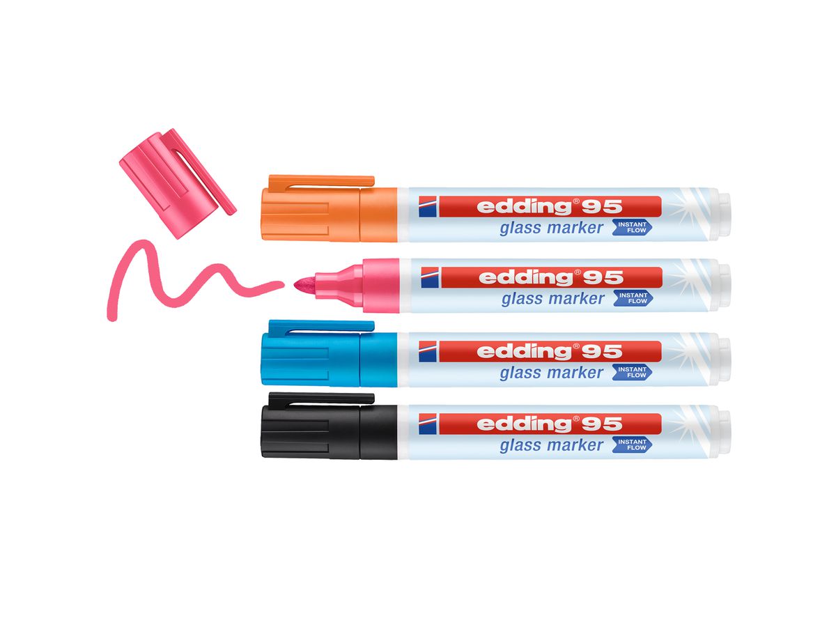 EDDING Glassboardmarker 95 1.5-3mm 95-E4-001 4 pcs. ass. (4057305044488)
