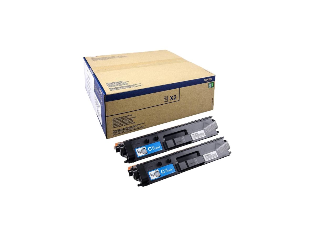 BROTHER Toner Super HY Twin cyan TN-329CTWIN MFC-L8450 2x6000 pagine (4977766736374)