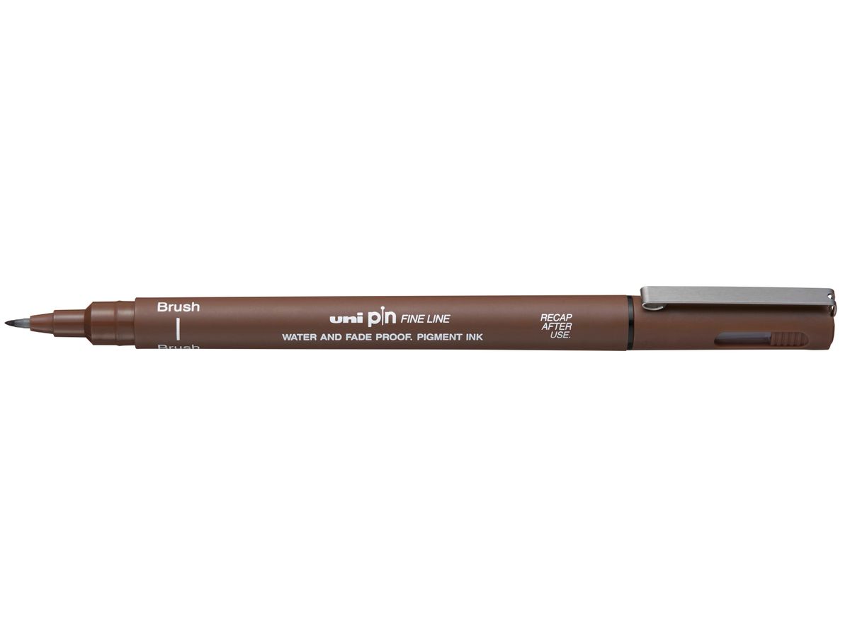 UNI-BALL Fineliner Pin Brush PINBR-200(S) SEPIA sepia braun (4902778230855)