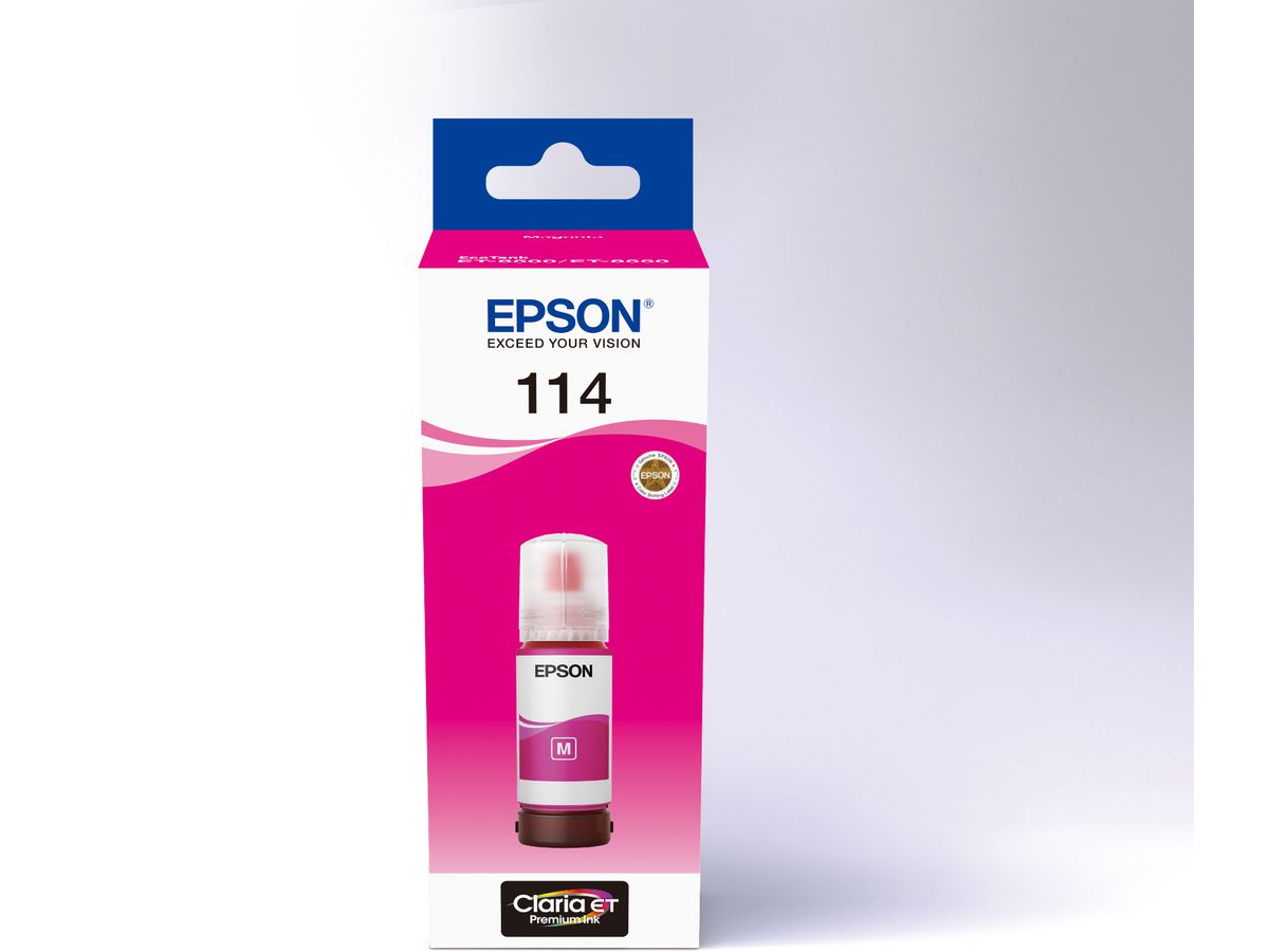 EPSON Flacone d'inch. 114 magenta T07B340 EcoTank ET-8500 6200 pagine (8715946687315)