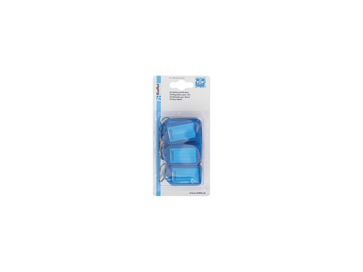 RIEFFEL SWITZERLAND Etichette chiave 38x22mm KT 1000 SB/10 BLAU blu 10 pezzi (7630010410990)