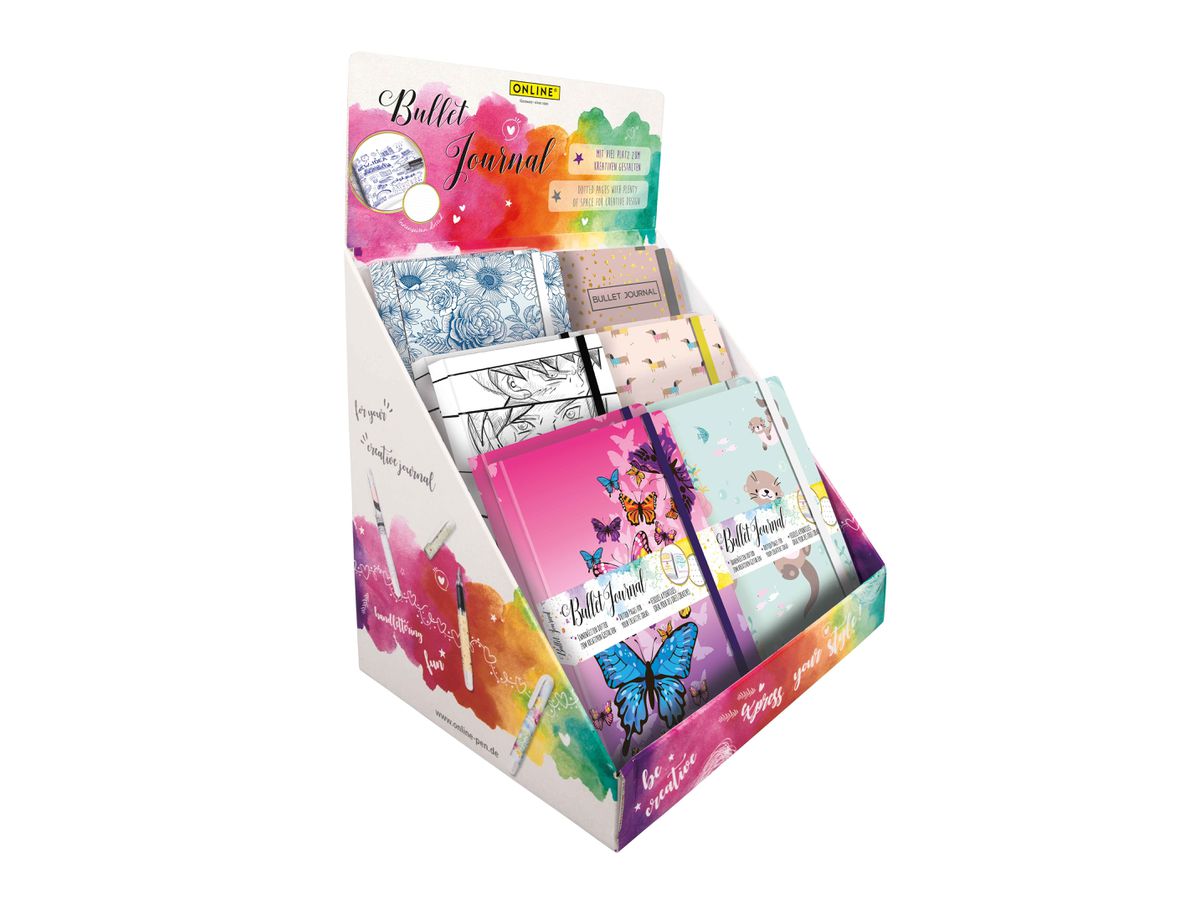 ONLINE Bullet Journal A5 02289/12 Display, assortiti 12 pezzi (4014421022899)