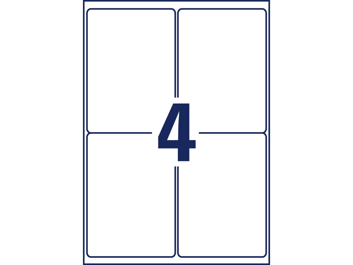 AVERY ZWECKFORM Adressetiketten 99,1x139mm J8169-25 weiss 100 Stück (4004182235270)