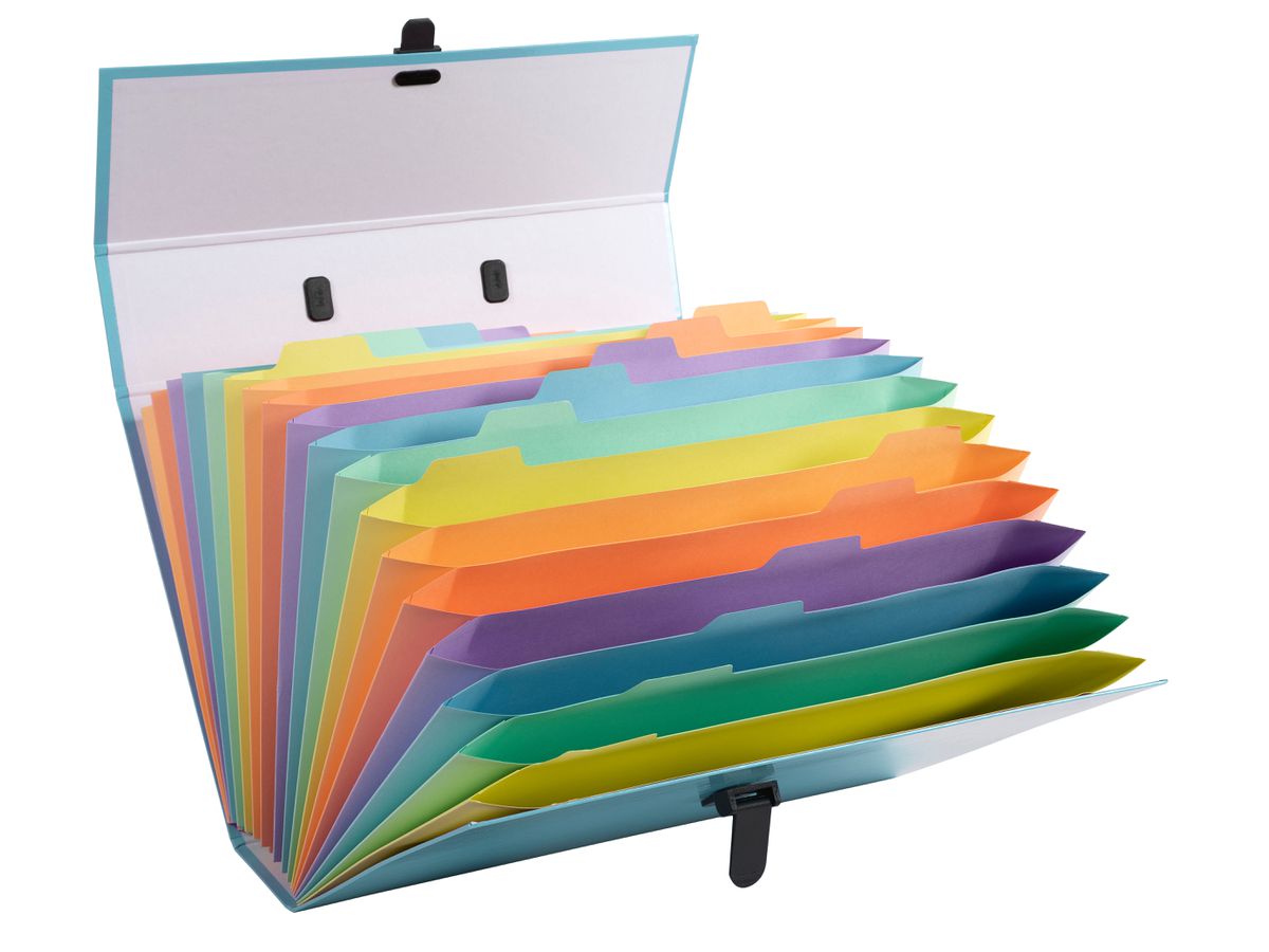 EXACOMPTA Dossier à comp. Aquarel A4 56762E pasel bleu 18 pcs (3130630567622)