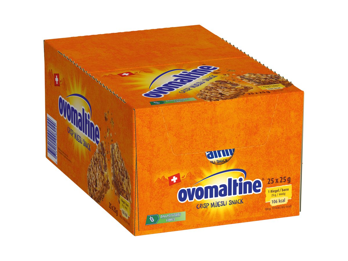 OVOMALTINE Crisp Müesliriegel 102185888 25g, 25 Stk. (7612100908044)