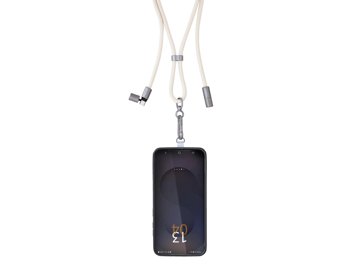 INTENSO Phone Lanyard Charg.Data Cable 7991001 2x USB-C, up to 1.65m beige (4034303037100)