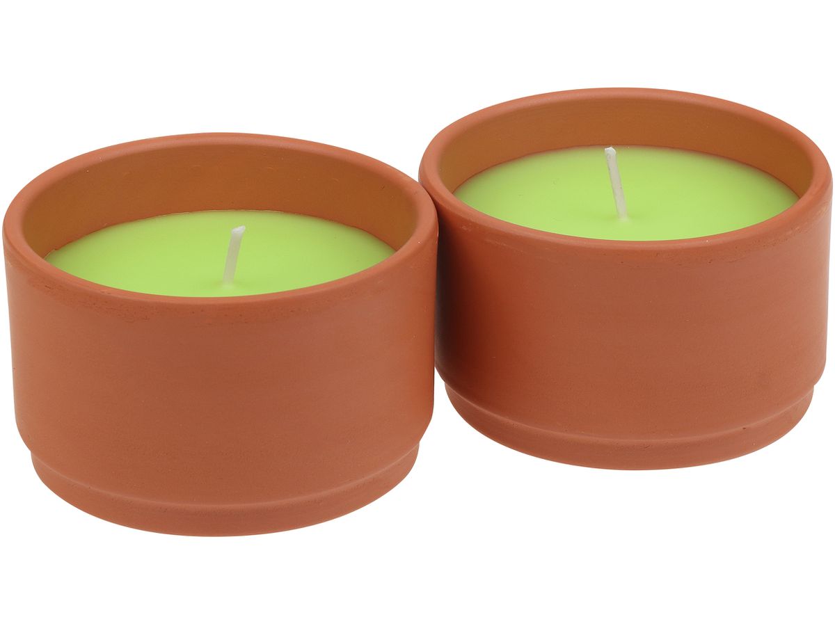 STEINHART Outdoor Kerze Terra 50x80mm 2043206000 limette 2 Stück (4008542272615)
