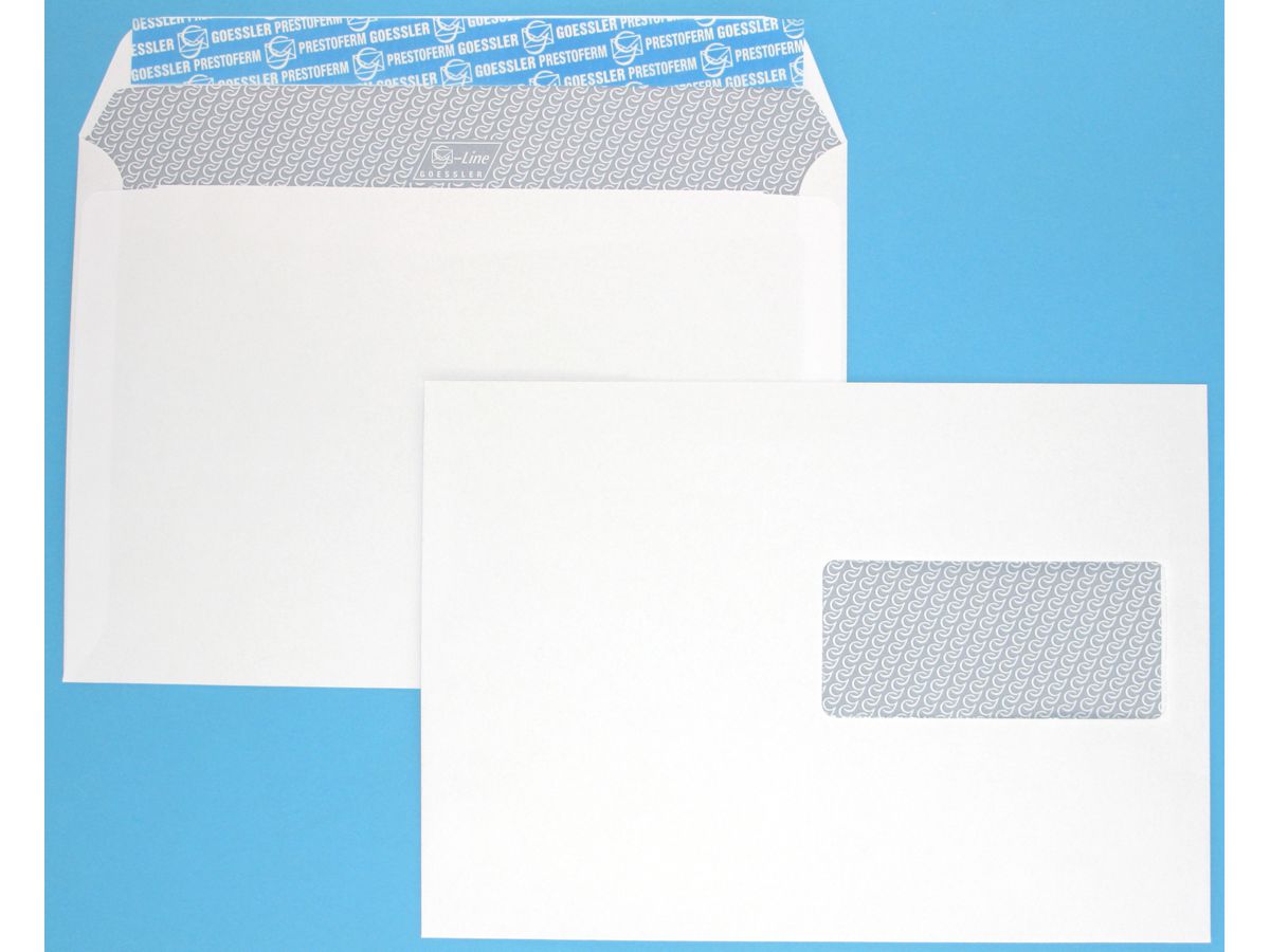 GOESSLER Couvert G-Line m/Fenster C5 2140 80g, weiss 500 Stück (7640126612577)