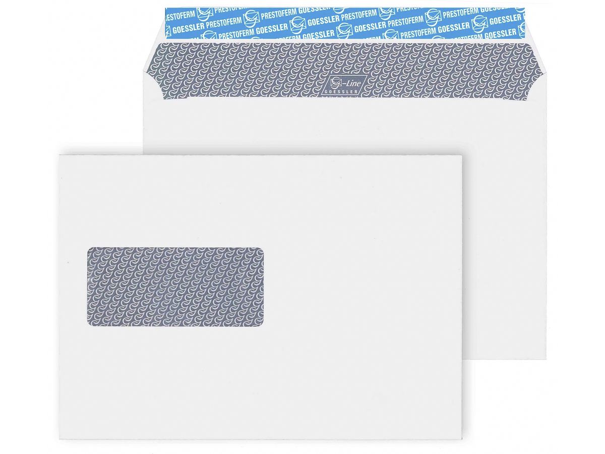 GOESSLER Enveloppe G-Line a/fenêtre C5 2063 100g, blanc 500 pcs. (7640126612034)