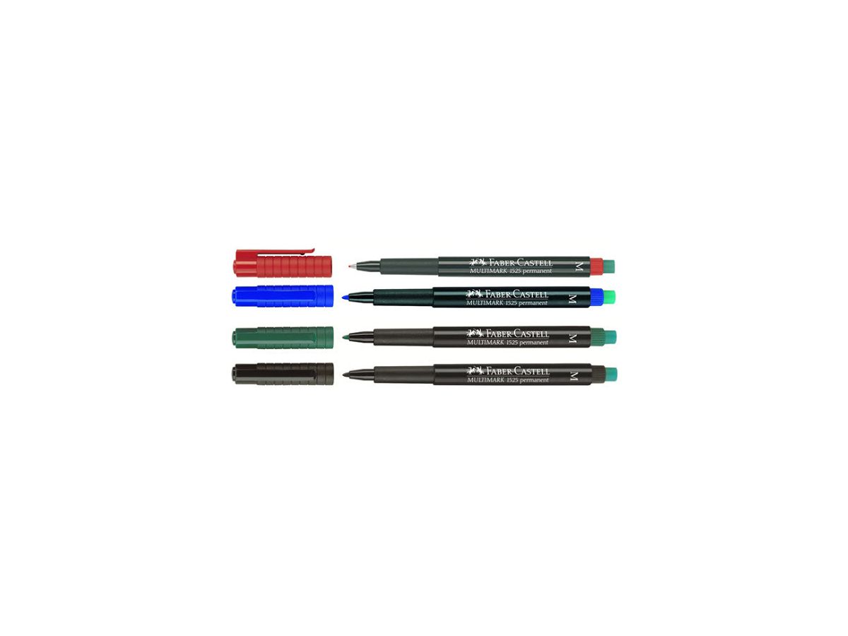 FABER-CASTELL OHP MULTIMARK M 152504 4-colori ass. permanent (4005401525042)