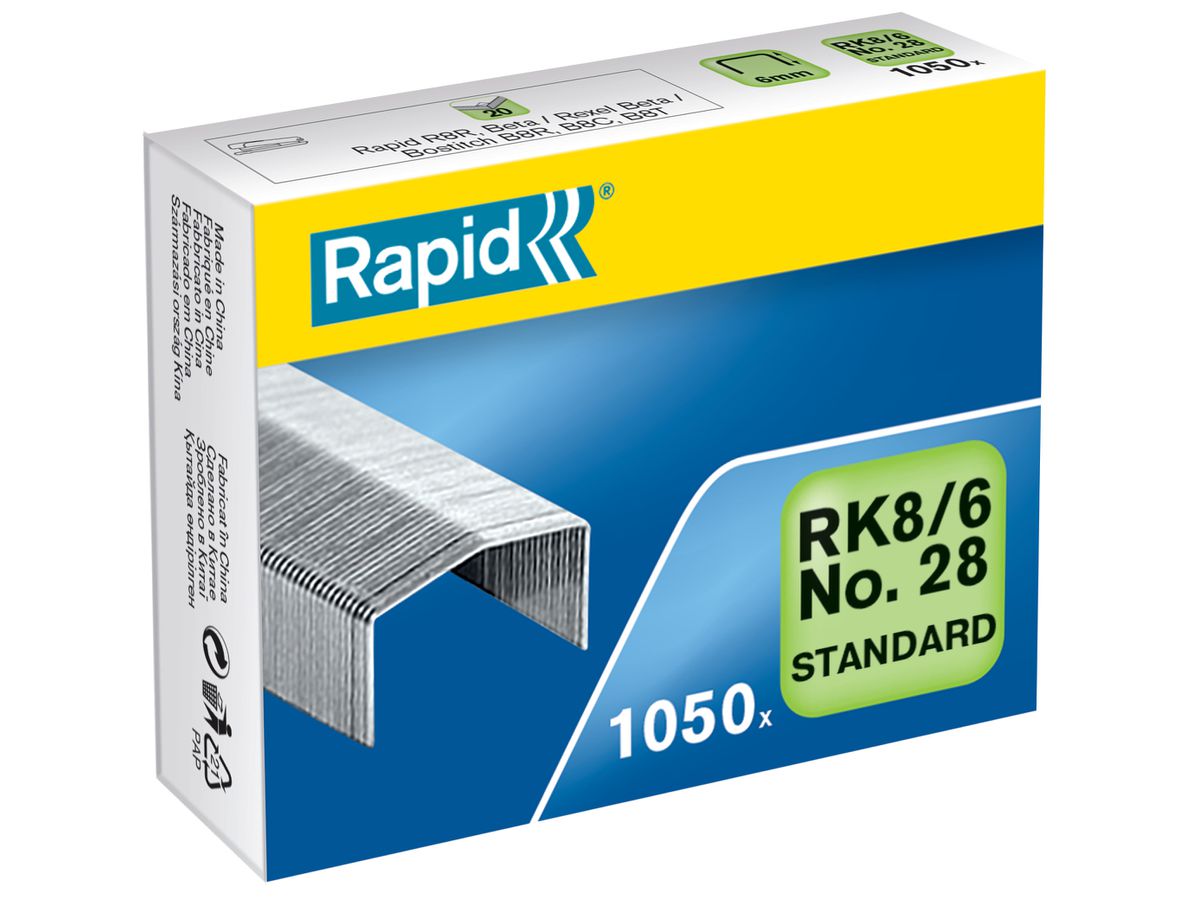 RAPID Graffetta RK8/6 24873600 zincato 1050 pezzi (7313468736002)