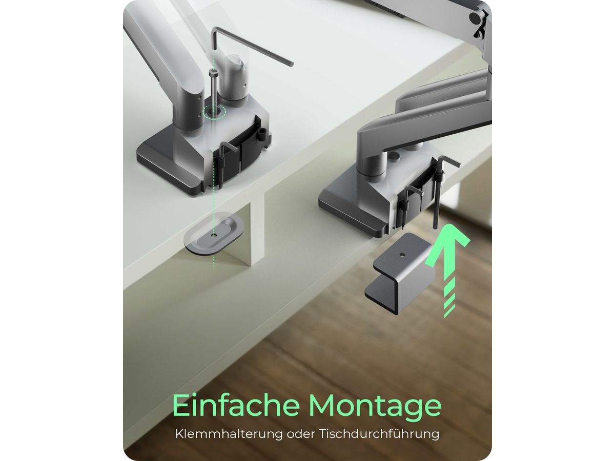 ICY BOX Dual Monitor Stand IB-MS524-T 17-32 inch 1-9kg silver grey (4250078174189)