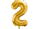 PARTYDECO Palloncino in foil no. 2 86cm FB1M-2-019 oro (5902230736122)