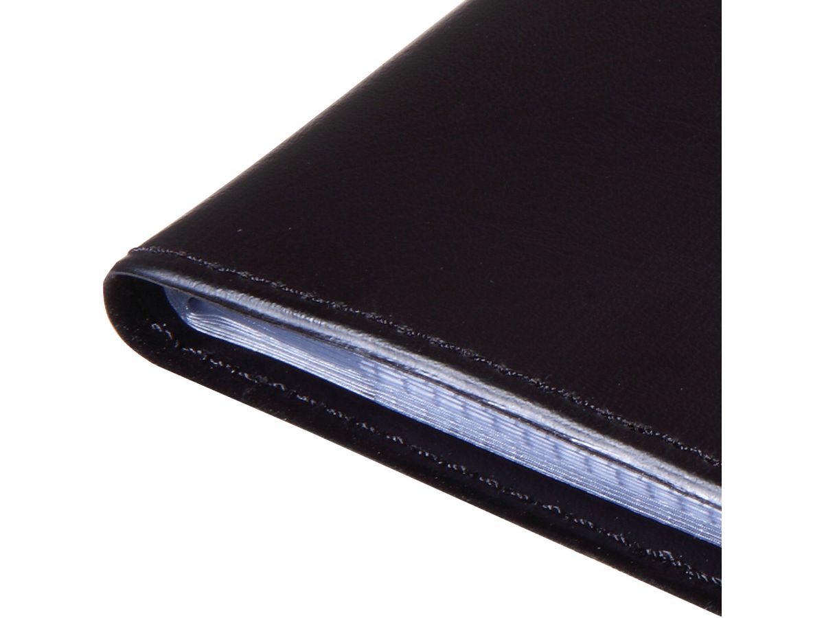 SIGEL Visitenkarten-Mappe,Lederop. VZ172 schwarz,matt,192 ST. (4004360833670)