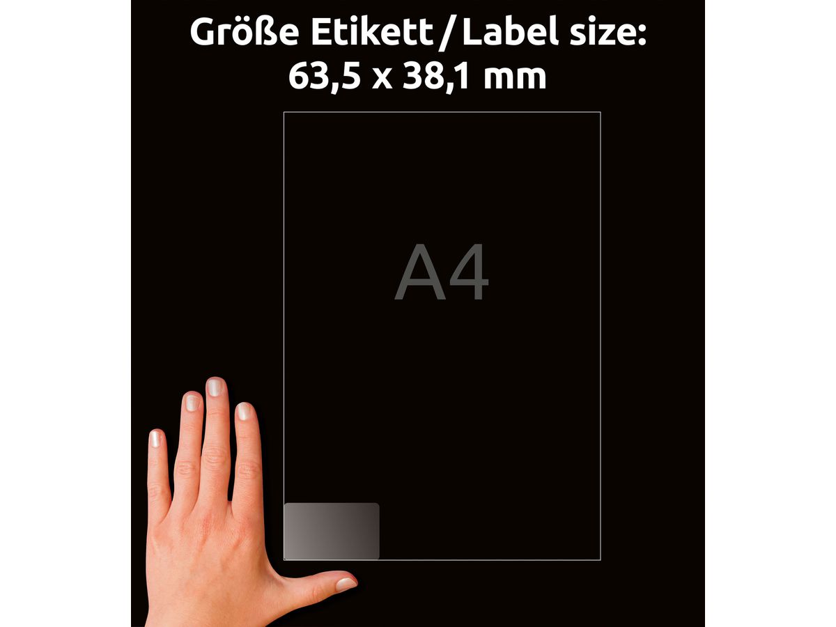 AVERY ZWECKFORM Etichette indirizo 63,5x38,1mm L7560-25 525 pezzi (4004182235348)