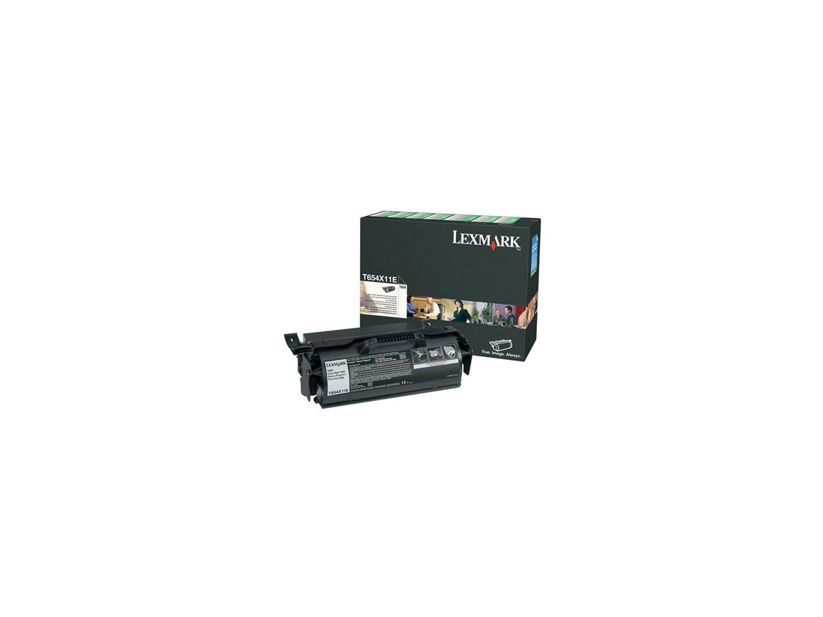 LEXMARK Toner-Modul EHY return schwarz T654X11E T654 36'000 Seiten (0734646064347)