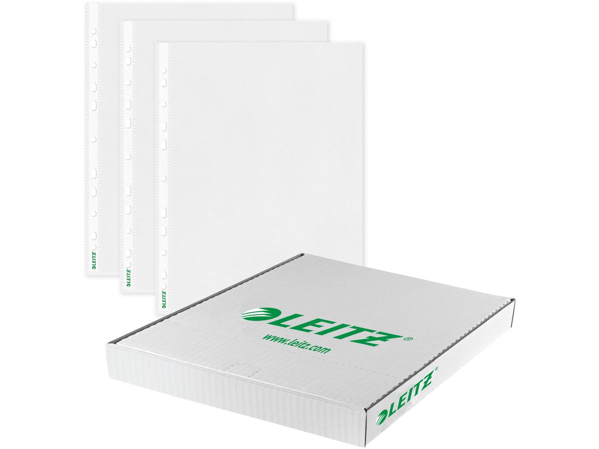 LEITZ Zeigetaschen PP A4 47900000 genarbt, 0,09mm 100 Stück (4002432432134)