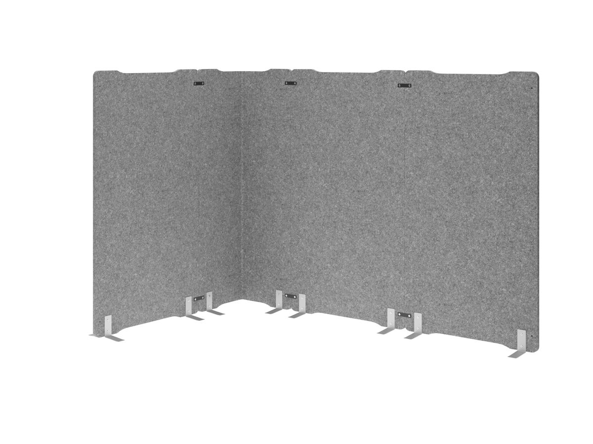 APOLLO Akustikstellwand 180x100cm VASWG1810/5 grau, Wandelement (4032062241370)