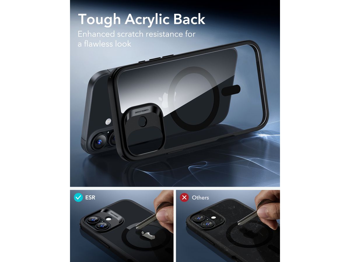 ESR Classic Hybrid Case MagSafe 1A76703 iPhone 16 Clear Black (4894240220726)