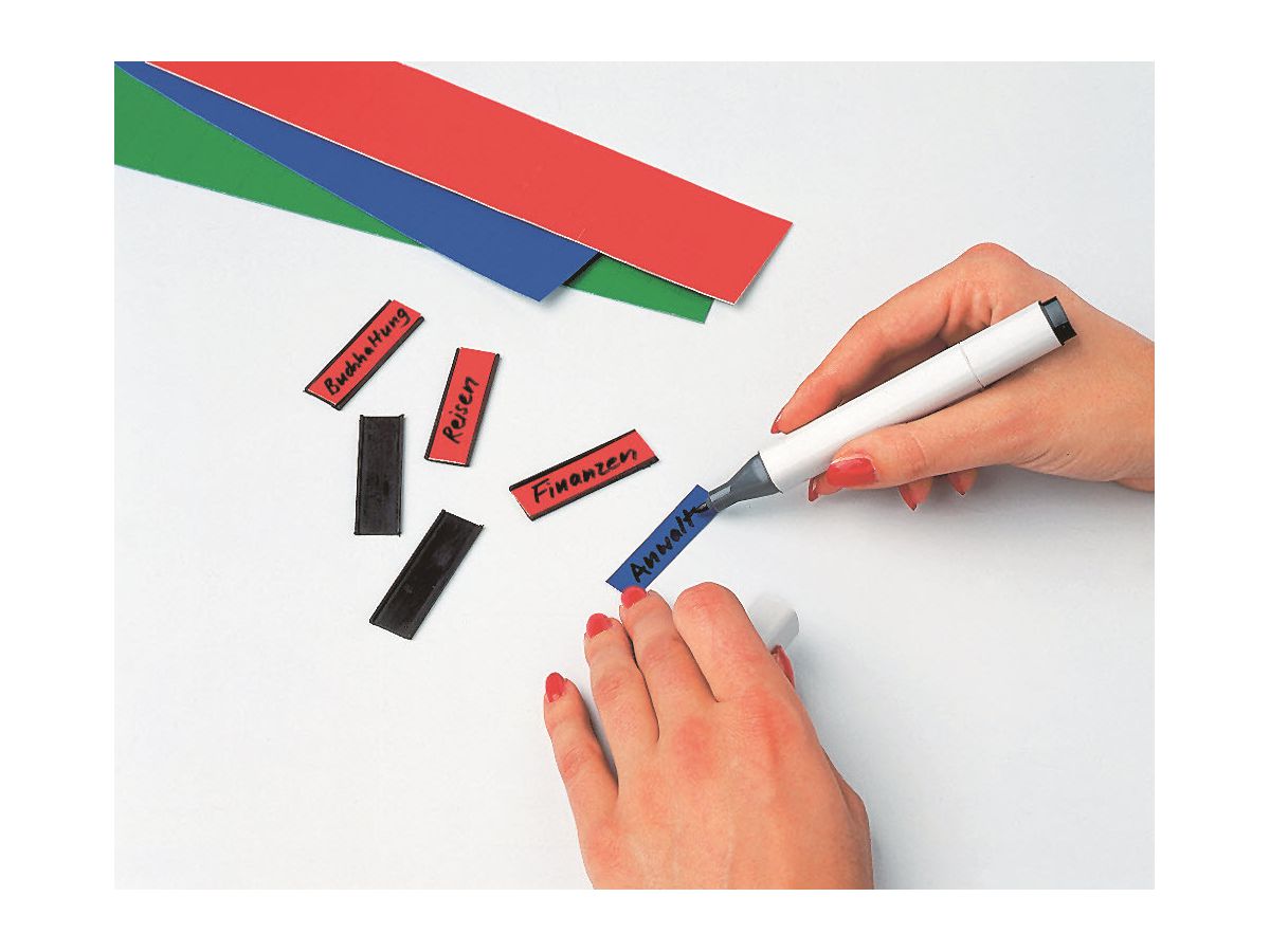 MAGNETOPLAN Ferrocard Etiquettes 80x15mm 12869 assort. 138 pcs. (4013695010120)