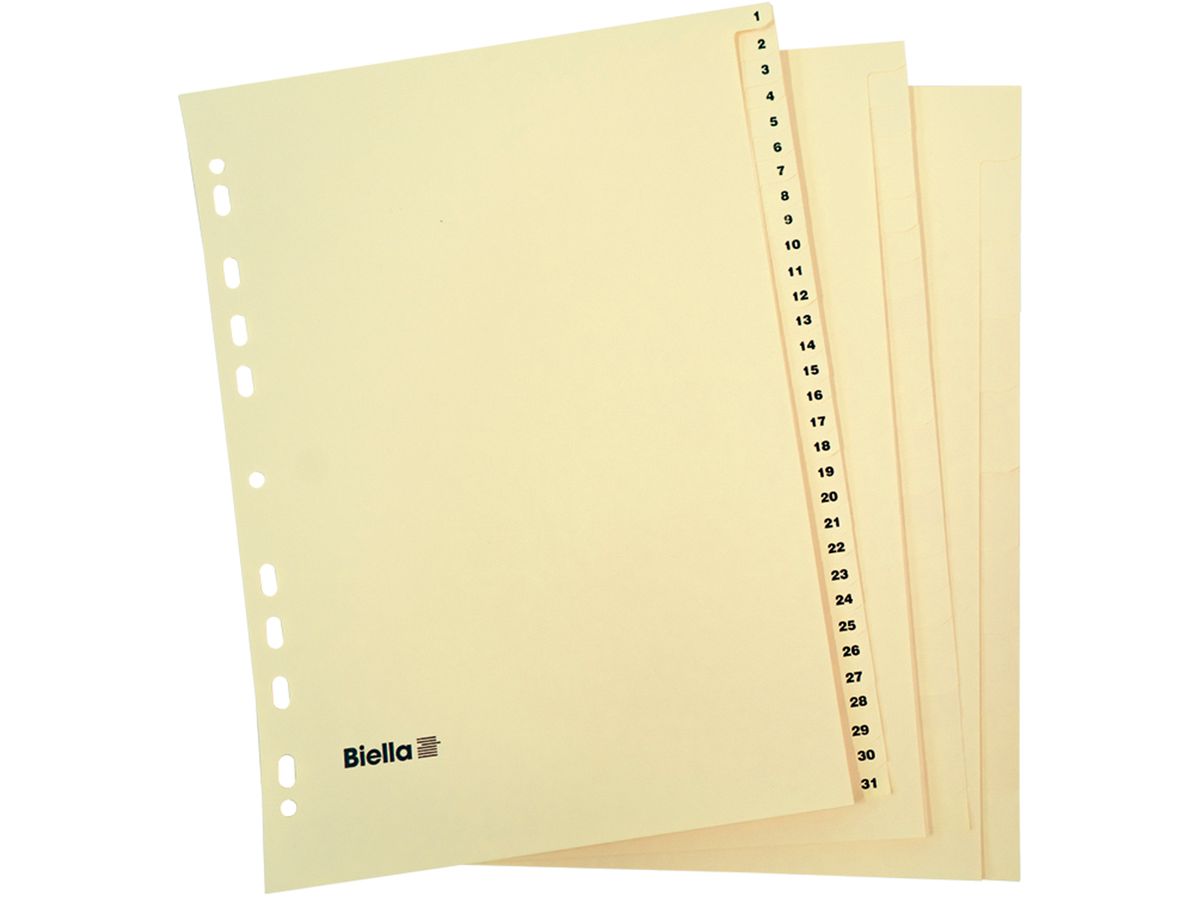 BIELLA Registro cartone A4 19443100U marrone 1-31 (7611365208562)