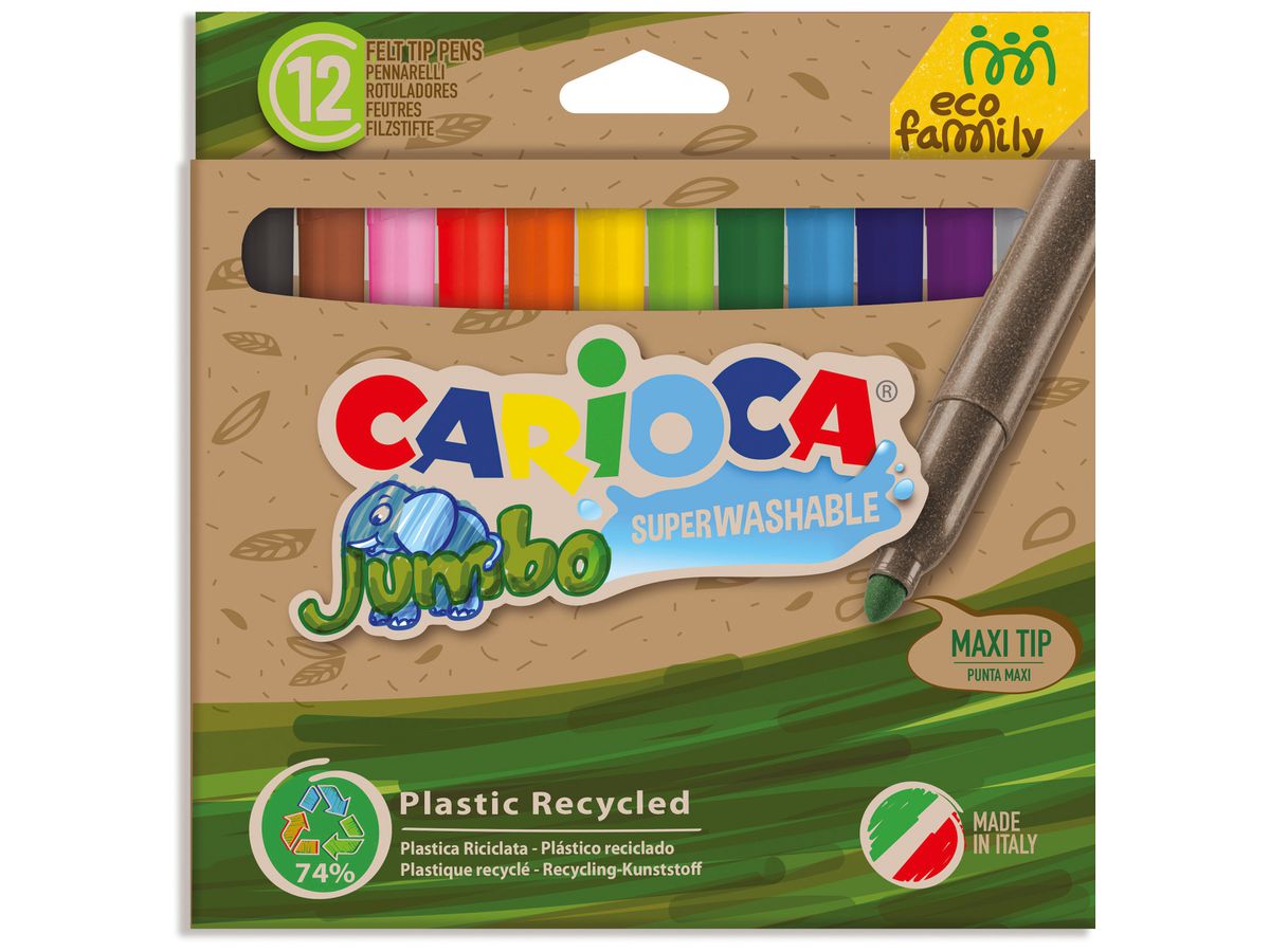 CARIOCA Fasermaler 43100 Jumbo Eco E-12 (8003511434618)
