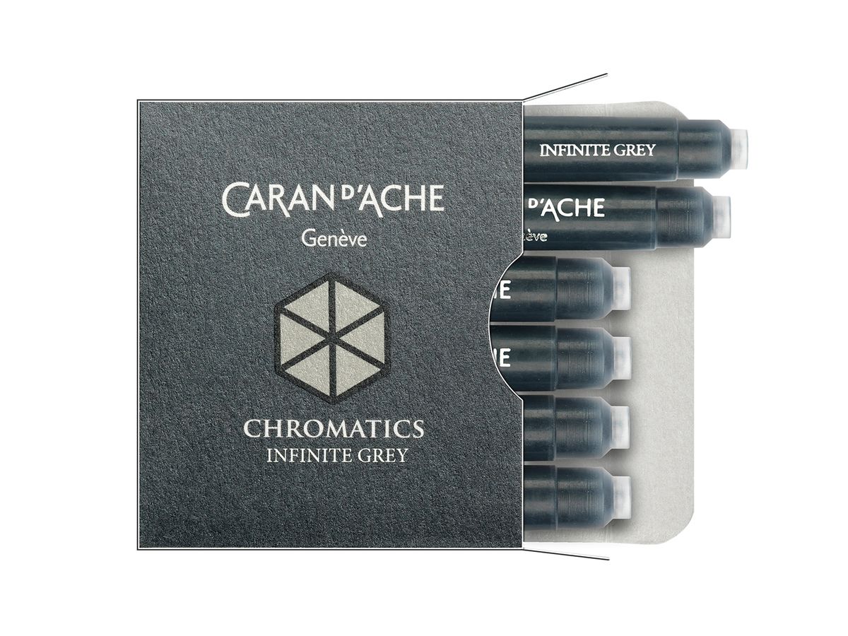CARAN D'ACHE Tintenpatrone 8021.005 Infinite Grey 6 Stück (7630002329811)