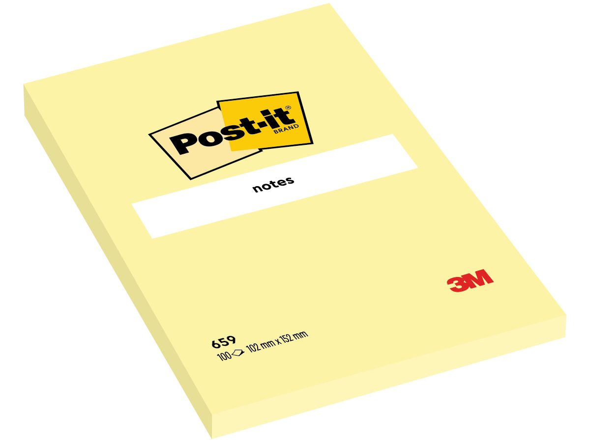 POST-IT Blocco 102x152mm 659Y giallo/100 fogli (3134375014229)