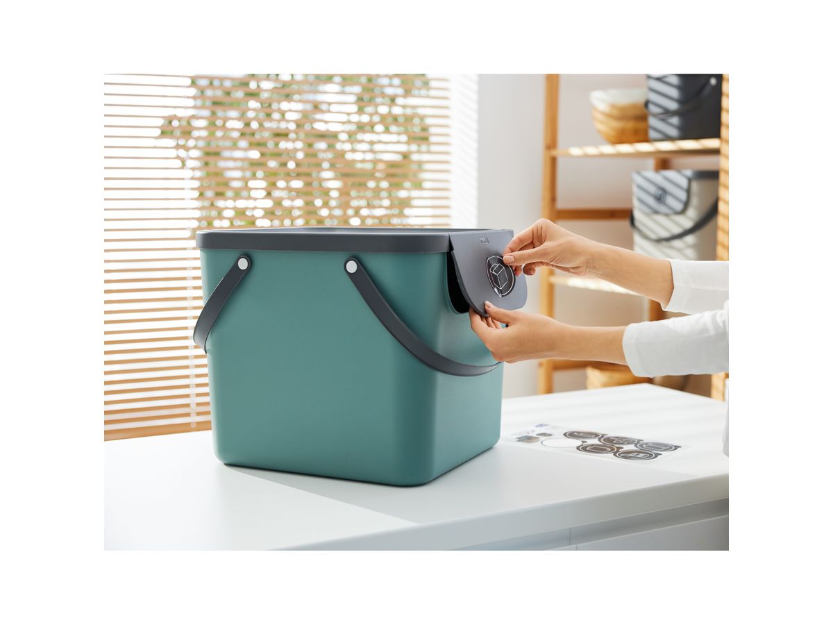 ROTHO Box p. riciclaggio Albula 40lt 1034405092 Mistletoe green 358x340x400mm (7610859225597)