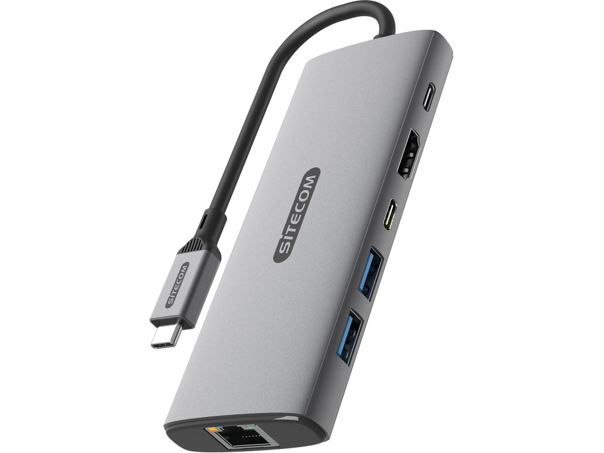 SITECOM USB-C GEN2 Multiport Adapter CN-5506 6 in 1 & PD ()